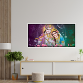 Premium Colorful Wall Painting of Lord Radha Krishna For Home Wall Decors